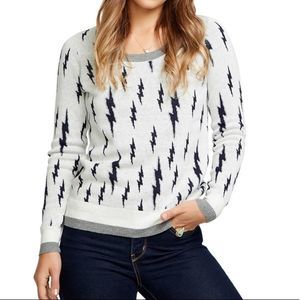 Chaser Lightening Print Cashmere Blend Sweater